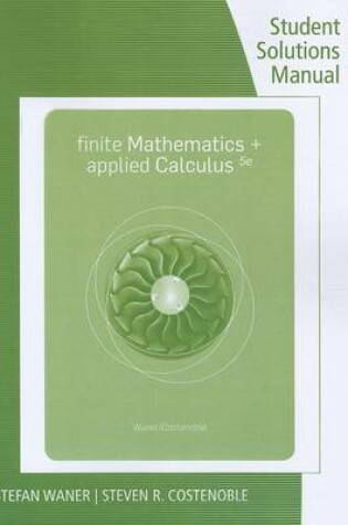 Cover of Finite Mathematics + Applied Calculus