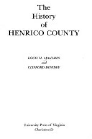 Cover of History of Henrico County