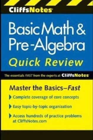 Cover of Cliffsnotes Basic Math & Pre-Algebra Quick Review, 2nd Edition