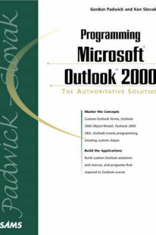 Cover of Programming Microsoft Outlook 2000