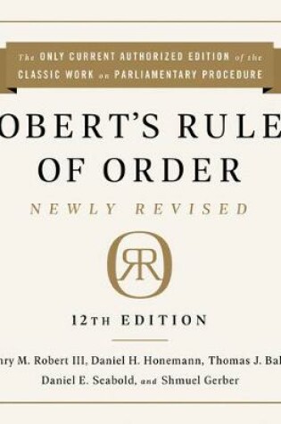 Cover of Robert's Rules of Order: Newly Revised, 12th Edition