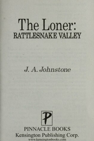 Cover of The Loner: Rattlesnake Valley