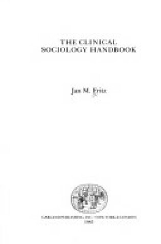 Cover of Clinical Sociology Handbook T