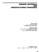 Book cover for Modern Materials and Manufacturing Processes