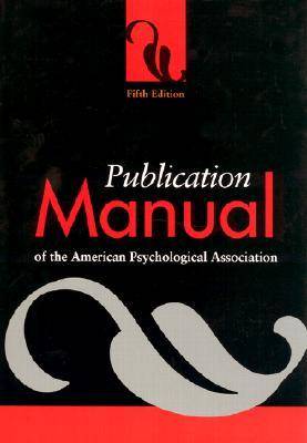 Book cover for Publication Manual of the American Pyschological Association