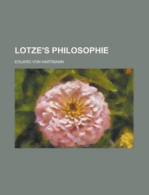 Book cover for Lotze's Philosophie