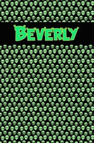 Cover of 120 Page Handwriting Practice Book with Green Alien Cover Beverly