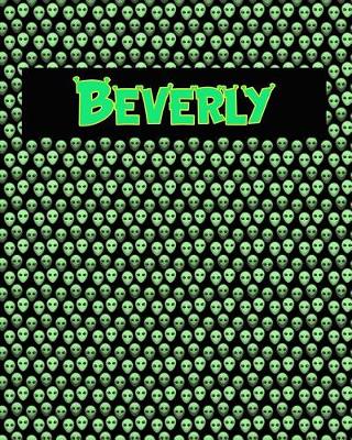 Book cover for 120 Page Handwriting Practice Book with Green Alien Cover Beverly