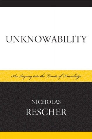 Cover of Unknowability