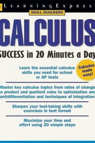 Cover of Calculus Success in 20 Minutes a Day