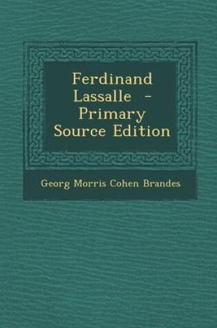 Cover of Ferdinand Lassalle