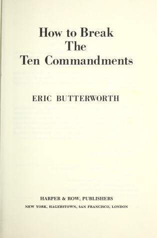 Cover of How to Break the Ten Commandments