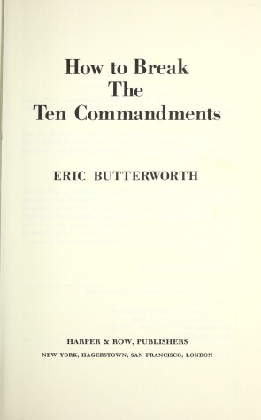 Book cover for How to Break the Ten Commandments