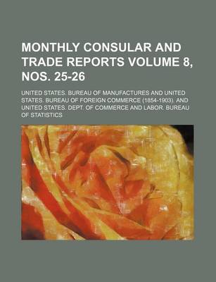 Book cover for Monthly Consular and Trade Reports Volume 8, Nos. 25-26