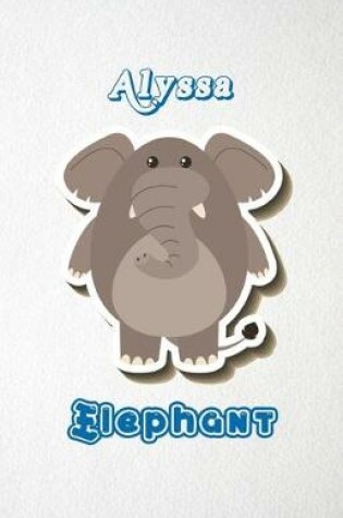 Cover of Alyssa Elephant A5 Lined Notebook 110 Pages