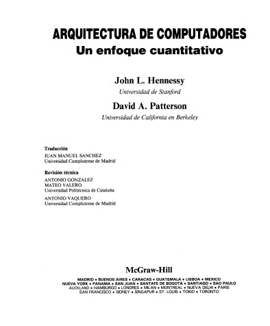 Book cover for Arquitectura de Computadores