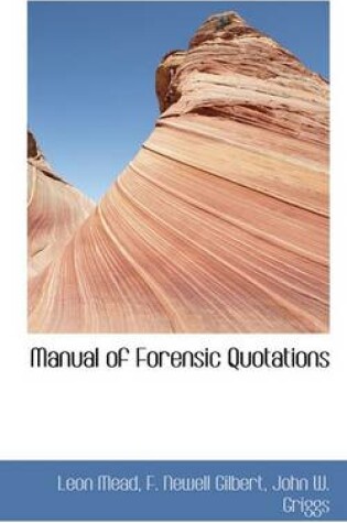 Cover of Manual of Forensic Quotations