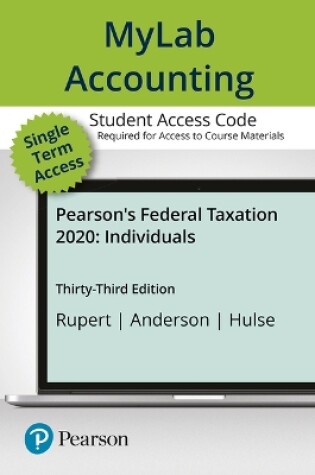 Cover of Mylab Accounting with Pearson Etext -- Access Card -- For Pearson's Federal Taxation 2020 Individuals
