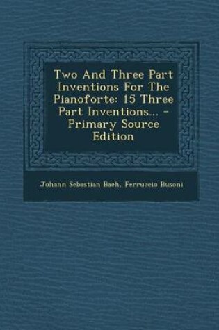 Cover of Two and Three Part Inventions for the Pianoforte