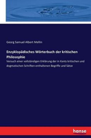 Cover of Enzyklopädisches Wörterbuch der kritischen Philosophie