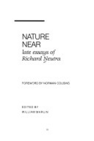 Cover of Nature Near