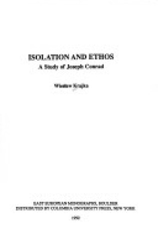 Cover of Isolation and Ethos