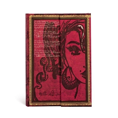 Book cover for Amy Winehouse, Tears Dry (Embellished Manuscripts Collection) Mini Unlined Hardcover Journal (Wrap Closure)