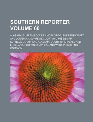 Book cover for Southern Reporter Volume 60