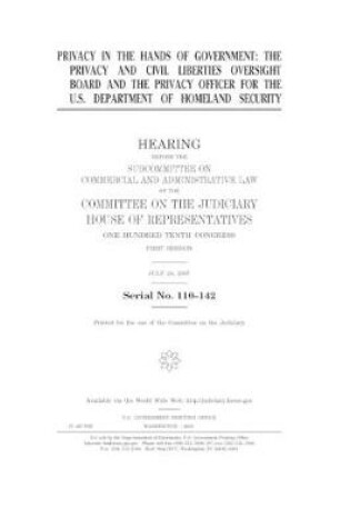 Cover of Privacy in the hands of government