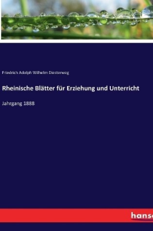 Cover of Rheinische Blätter für Erziehung und Unterricht
