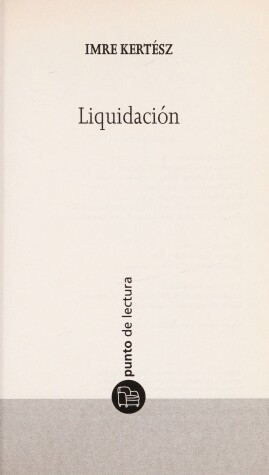 Book cover for Liquidacion
