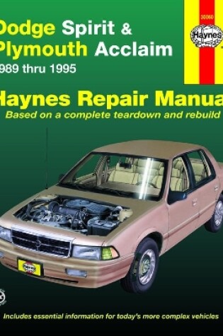 Cover of Dodge Spirit & Plymouth Acclaim (1989-1995) Haynes Repair Manual (USA)