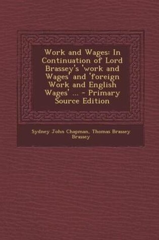 Cover of Work and Wages