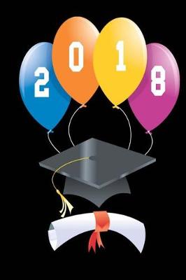 Cover of Graduation Journal 2018 Graduate Balloons Cap Diploma