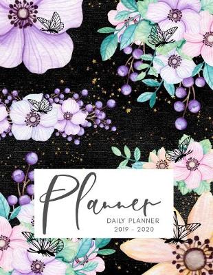 Cover of 2019 2020 15 Months Floral Butterflies Daily Planner