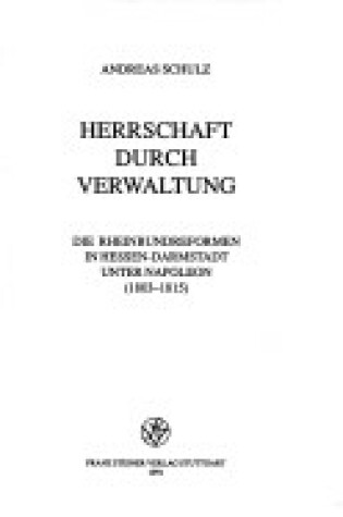 Cover of Herrschaft Durch Verwaltung