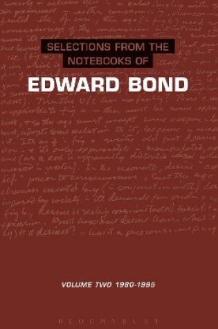 Cover of Selections from the Notebooks Of Edward Bond