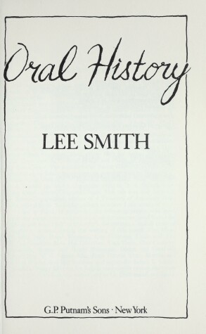 Cover of Oral History