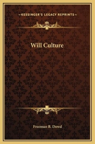 Cover of Will Culture