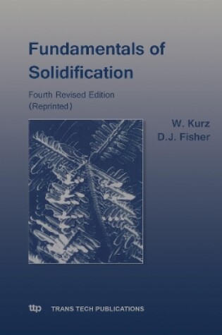 Cover of Fundamentals of Solidification