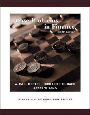 Book cover for Case Problems in Finance