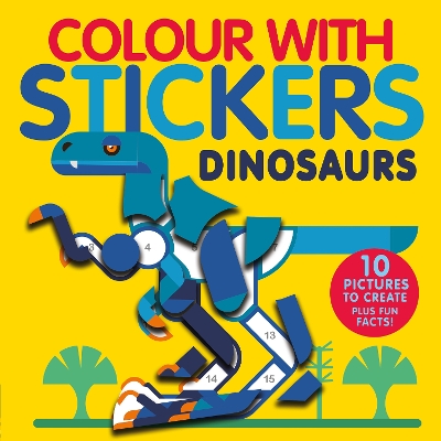 Book cover for Colour With Stickers: Dinosaurs