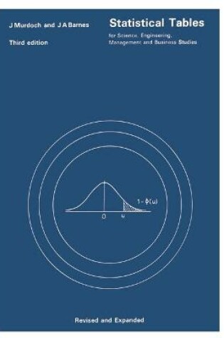 Cover of Statistical Tables for Science, Engineering, Management and Business Studies