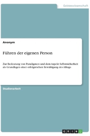 Cover of Fuhren Der Eigenen Person