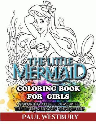 Book cover for The Little Mermaid Coloring Book for Girls