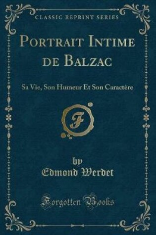 Cover of Portrait Intime de Balzac