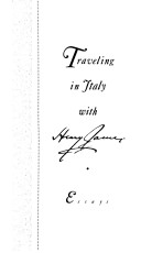 Book cover for Traveling in Italy with Henry James