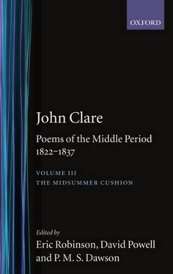 Book cover for John Clare: Poems of the Middle Period, 1822-1837