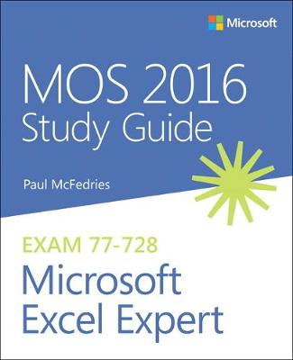 Book cover for MOS 2016 Study Guide for Microsoft Excel Expert