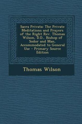 Cover of Sacra Privata